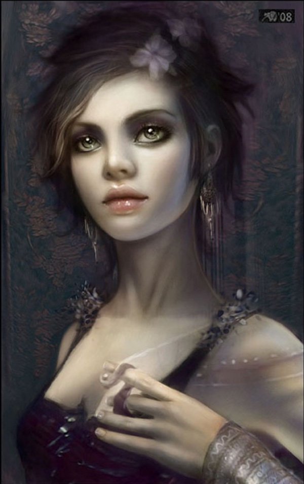 The Most Amazing Things: Beautiful Girl Lady Painting