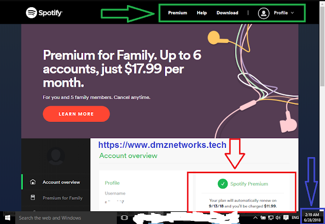 Free spotify premium account username and password
