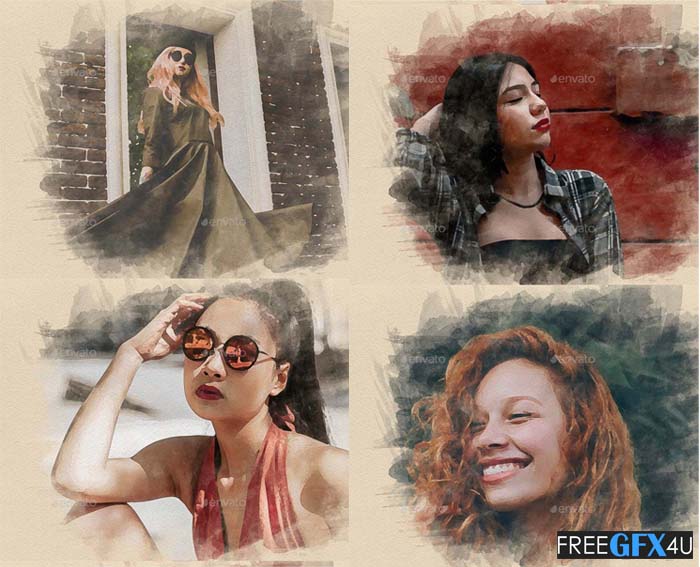 Watercolor Photo Template V.2