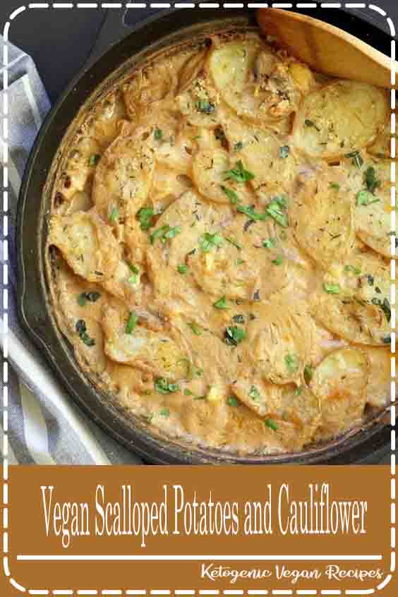 Vegan Scalloped Potatoes and Cauliflower Baking Recipes Idea