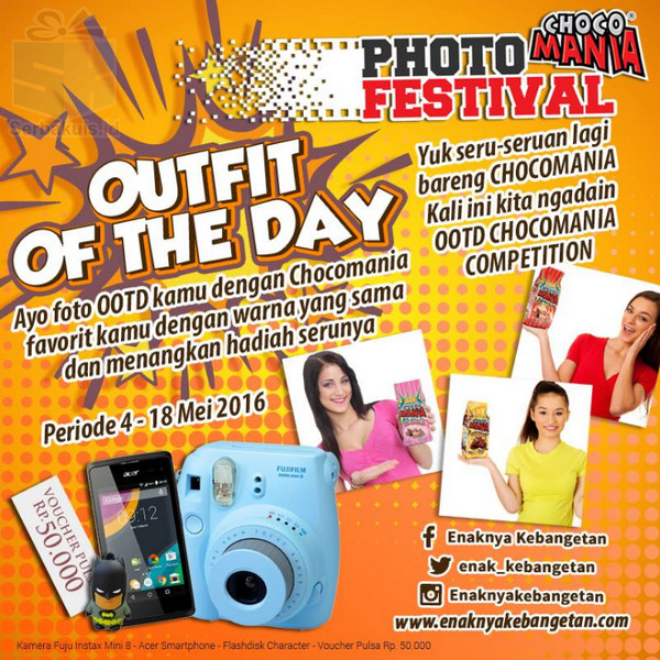 Kontes Foto OOTD Chocomania Berhadiah Instax Camera Kontes Foto OOTD Chocomania Berhadiah Instax Camera