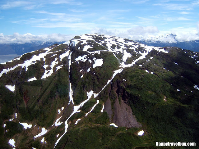 view mountain view from a float plane in Alaska