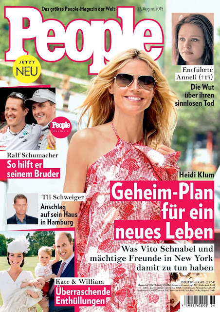 Actress, Model @ Heidi Klum - People Germany, August 2015 