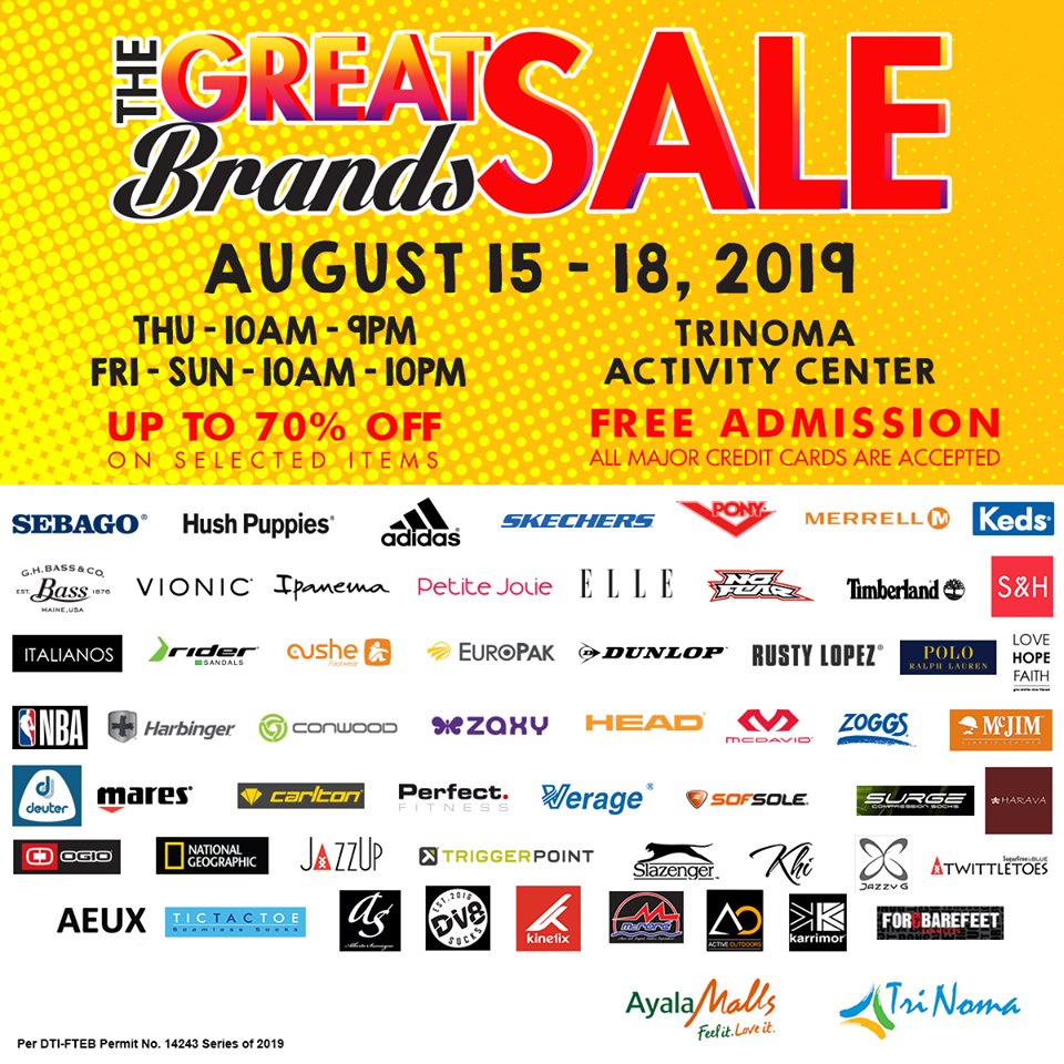 Manila Shopper The Great Brands Sale at TriNoma Aug 2019