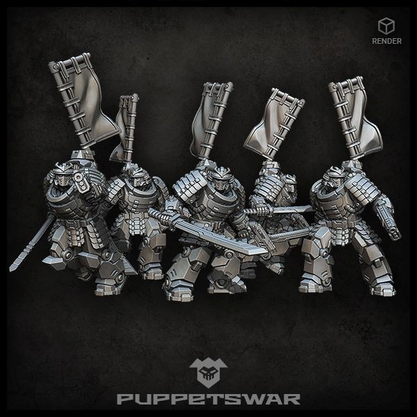 Wargame News and Terrain Puppetswar New SciFi Bushi Prime Strikers