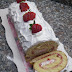 Swiss Roll with Strawberry Jam Spreading 🍰🍰