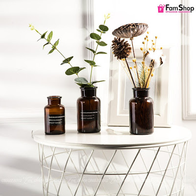 Bình thủy tinh, hoa khô V30 Bình thủy tinh, hoa khô V30