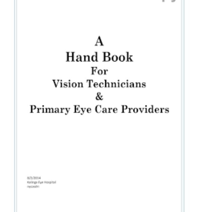 A handbook for vision technician and primary eye care providers ebook