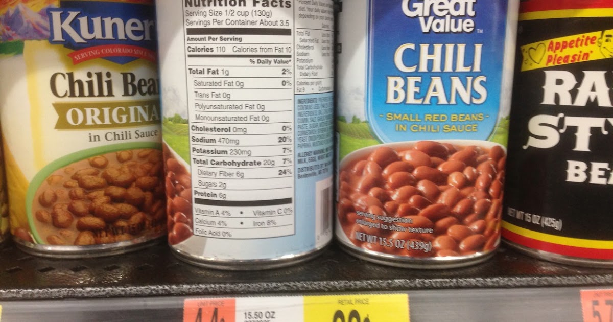 Healthy Grocery: Chili Beans, Great Value - Walmart