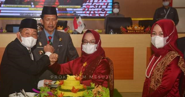 DPRD Mesuji Gelar Rapat Mendengarkan Pidato Presiden Jelang HUT ke-76 RI