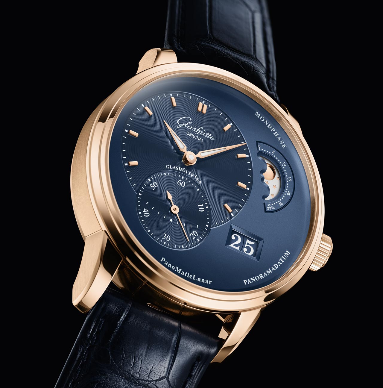 Glashütte Original - PanoReserve and PanoMaticLunar in red gold with ...