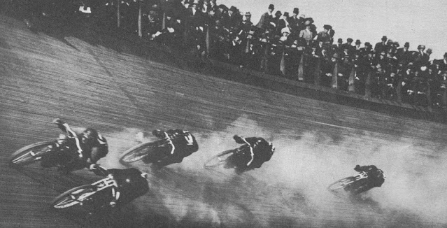 Motorcycle Board Race in the 1910's