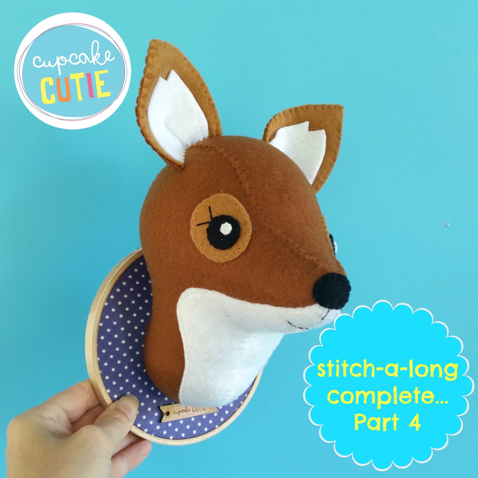 Faux Taxidermy Fox stitch-a-long