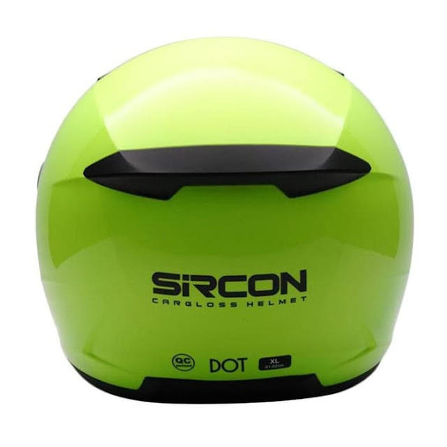 Helm Cargloss Sircon VR FP Full Face - Yellow Tampak Belakang