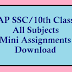 AP SSC/Class 10th Class  Mini Assignments of all Subjects for the Academic Year 2020-21