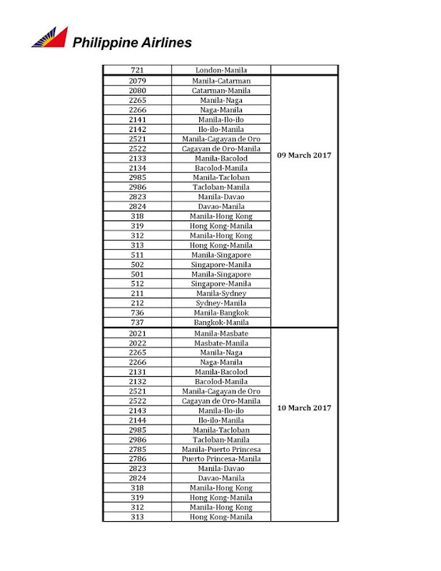 PAL cancelled flights March 6 to 11 2017 Tagaytay Radar Shutdown