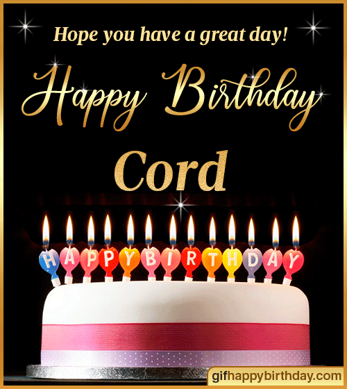Happy Birthday Animated Gif Whatsapp ▷ Happy Birthday Animated Gif With Name ❤️: Happy Birthday Cord Gif