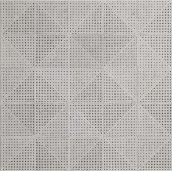 Anna Barriball  Acoustic Tiles I , 2013 Pencil on paper 162.8 x 161.8 x 6 cm