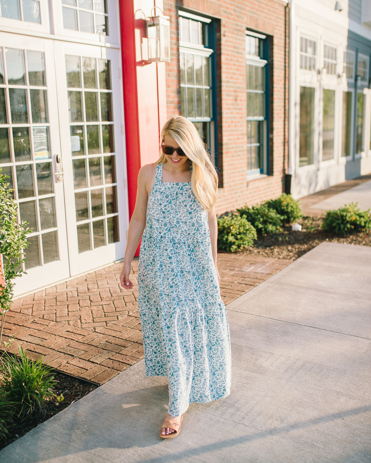 Summer Wind: Blue and White Maxi Dress