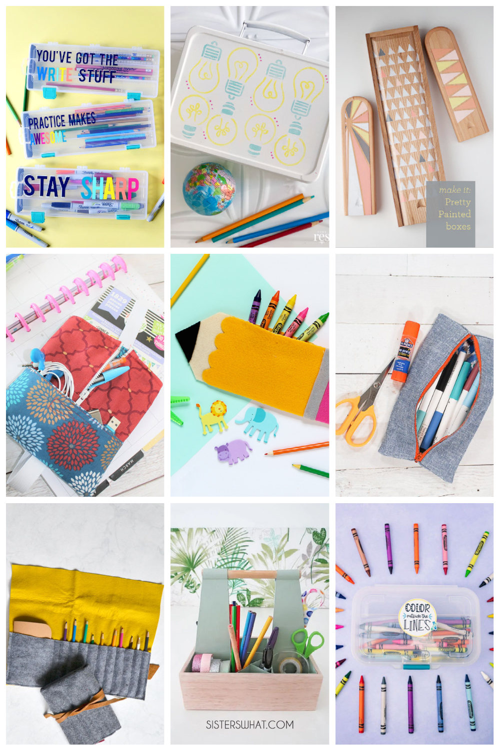 15+ DIY Pencil Cases / Holders to Make or buy - Sisters, What!