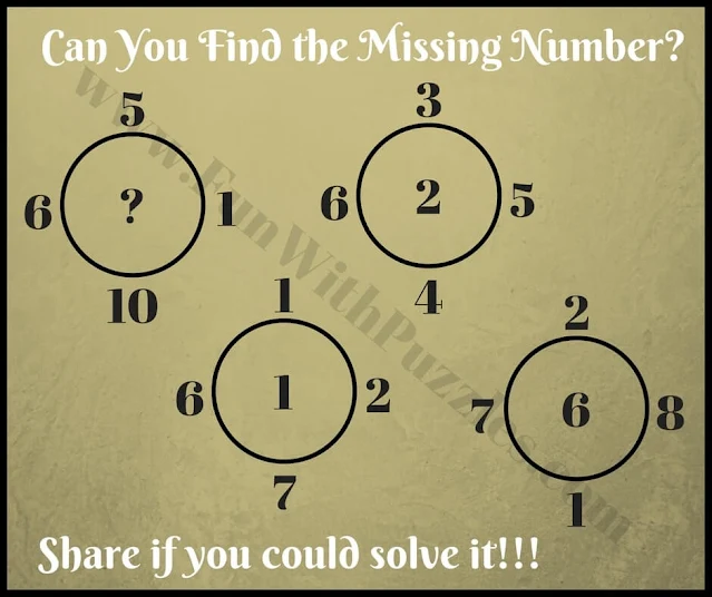 Circle Maths Missing Number Brain Teaser