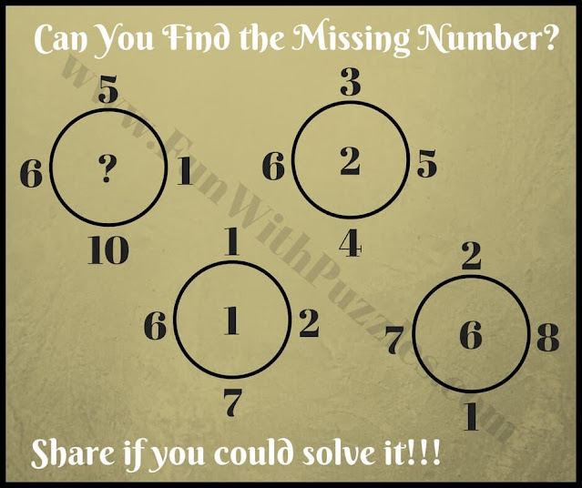 Circle Maths Missing Number Brain Teaser
