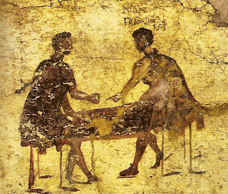 Comer fuera antigua roma: pobladores tabernas