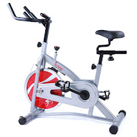 Sunny Health & Fitness SF-B1421 Indoor Cycling Bike, with 30 lb flywheel & chain drive system, micro-adjust resistance with press down braking system