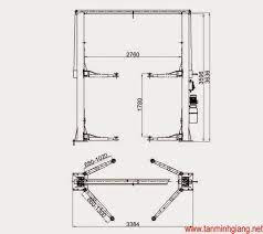 bảng vẽ cầu nâng 2 trụ Bosch