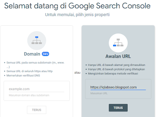 cara verifikasi blog di google search console