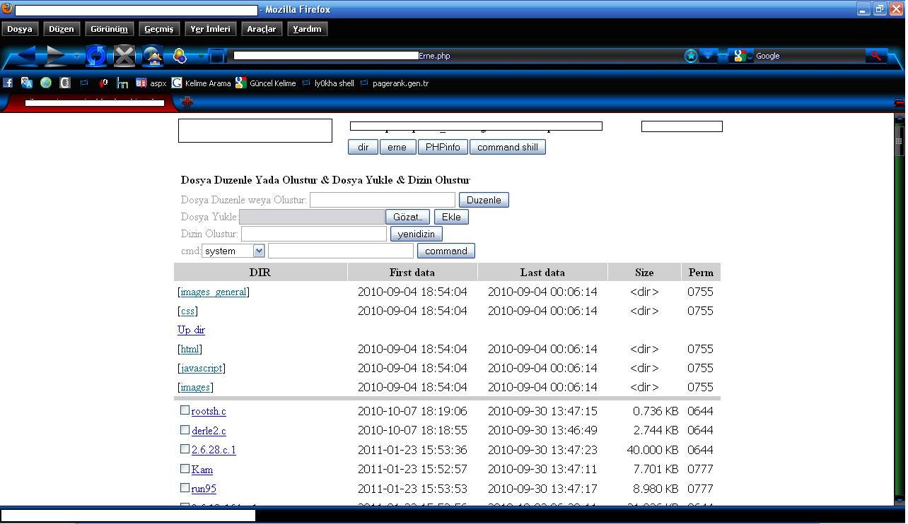 Erne Bypass Php Shell C99 R57 Priv8 Shells