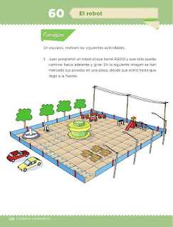 Apoyo Primaria Desafíos matemáticos 3ro Grado Bloque IV Lección 60 El robot