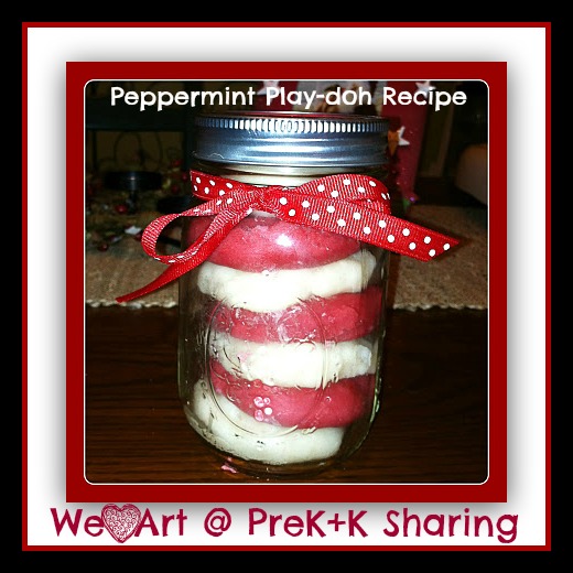 Peppermint Playdoh Recipe from We Heart Art @ PreK+K Sharing