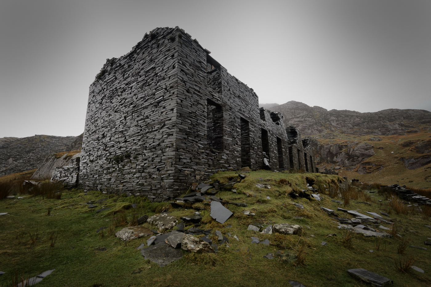 In Snowdonia Blaenau Ffestiniog and the Cwmorthin Quarry