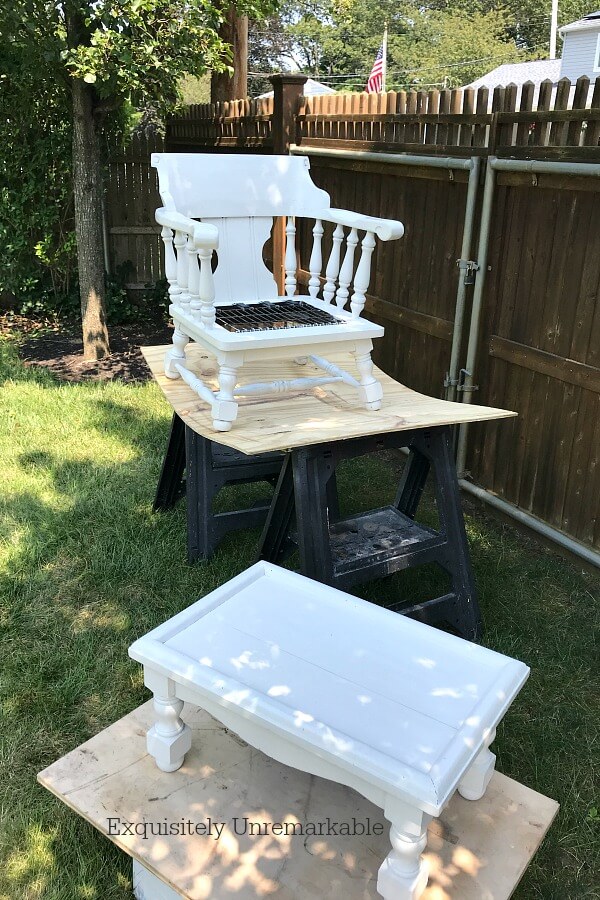 Wooden Captain's Chair Makeover - Exquisitely Unremarkable