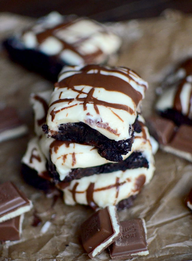 Yammie's Noshery Brownies with Nutella and Greek Yogurt Frosting