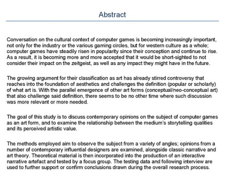 abstracts for research proposals