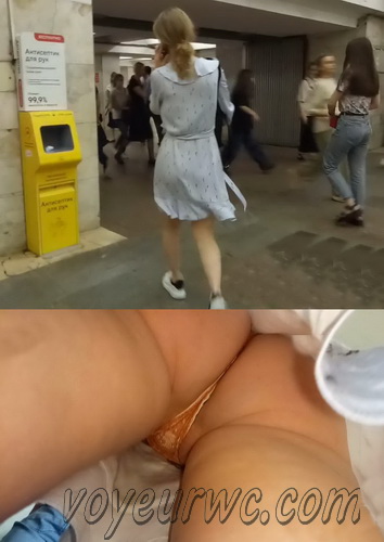 Upskirts N 3108-3116 (Upskirt voyeur videos with girls teasing with their butts on the escalator)