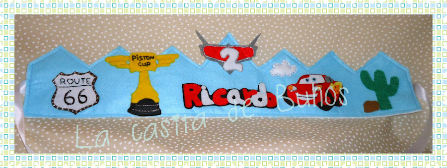 Corona de cumpleaños Cars - Birthday felt crown