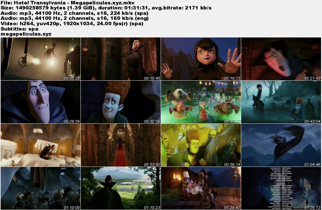 capturas pelicula Hotel Transylvania latino