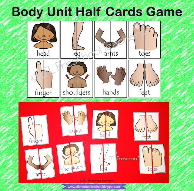 Elementary Body Unit Half card game