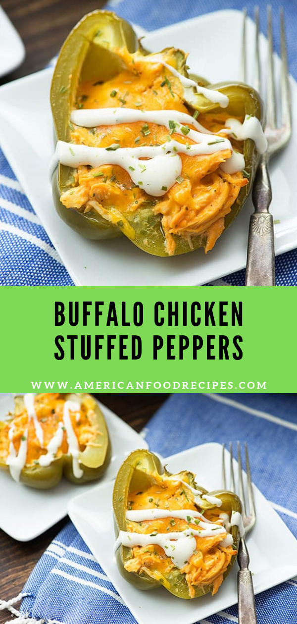 BUFFALO CHICKEN STUFFED PEPPERS (LOW CARB, KETO) Recipe By Mom