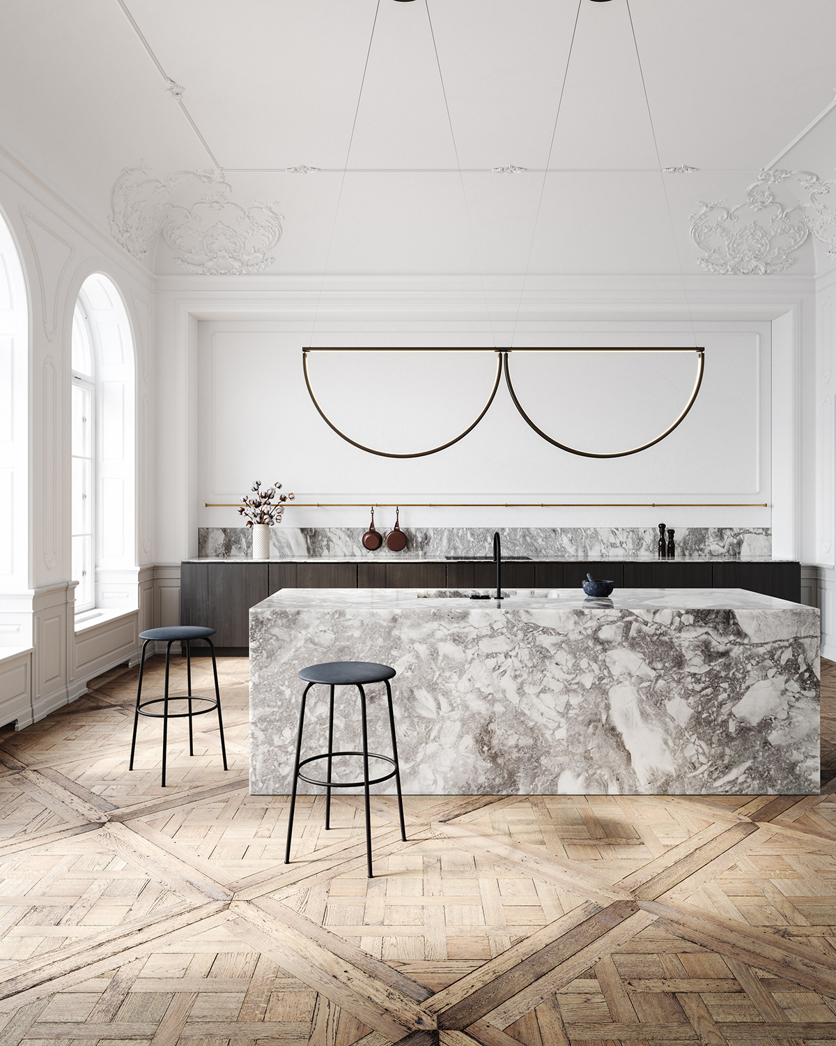 Décor Inspiration: Beautiful Renderings of a Classical Apartment