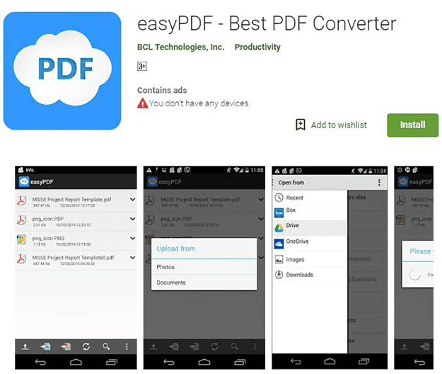 تطبيق easyPDF لتحويل pdf إلى وورد