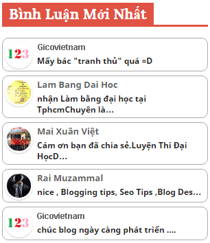 Tạo bình luận mới nhất (Recent comments) cho Blogspot