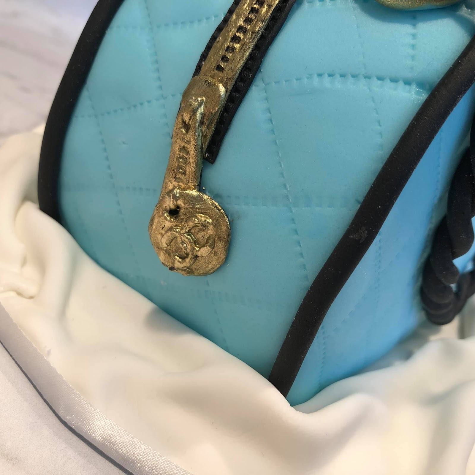 Quilted Blue Chanel Handbag Cake