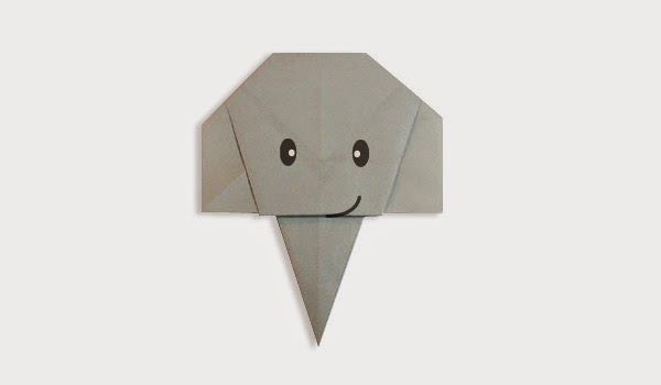 Hướng dẫn cách gấp giấy Mặt con Voi - Xếp hình Origami với Video clip 