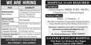 Doctor Jobs for Medical Officers, Demonstrators & Consultants