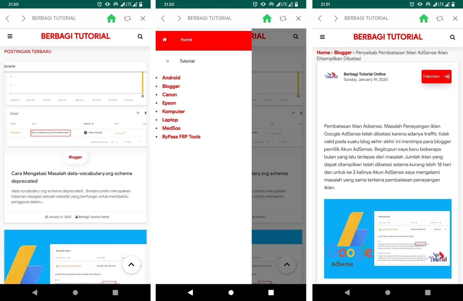 Aplikasi Android Blog Berbagi Tutorial Online