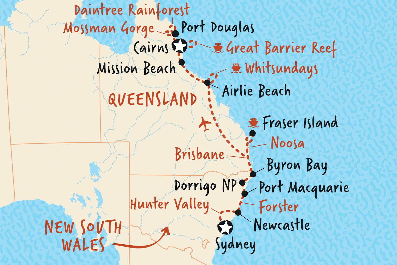 Tourist Map Of East Coast Of Australia Draw A Topographic Map - Gambaran